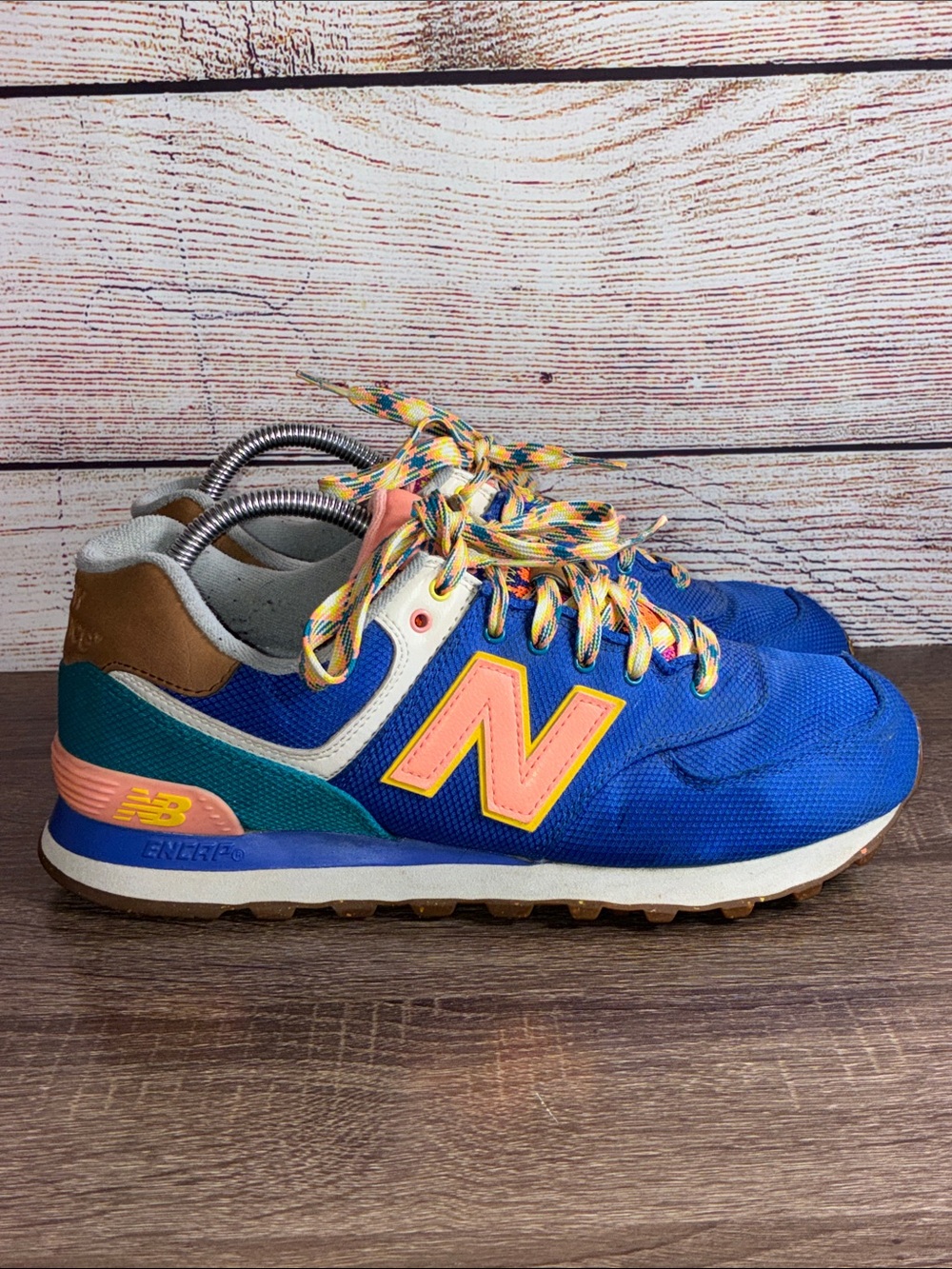 Women’s Pre Owned New Balance 574 Weekend Expedition Pacific Sneakers Size 10